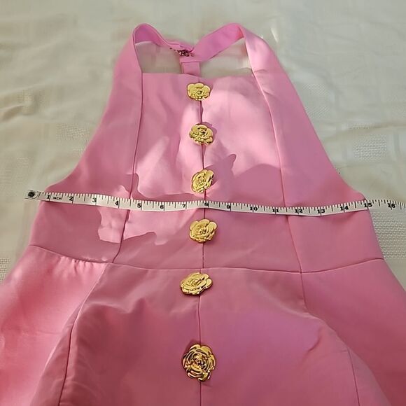 Sunfere Formal Party Open Back Mini Dress Pink Large - Picture 7 of 16